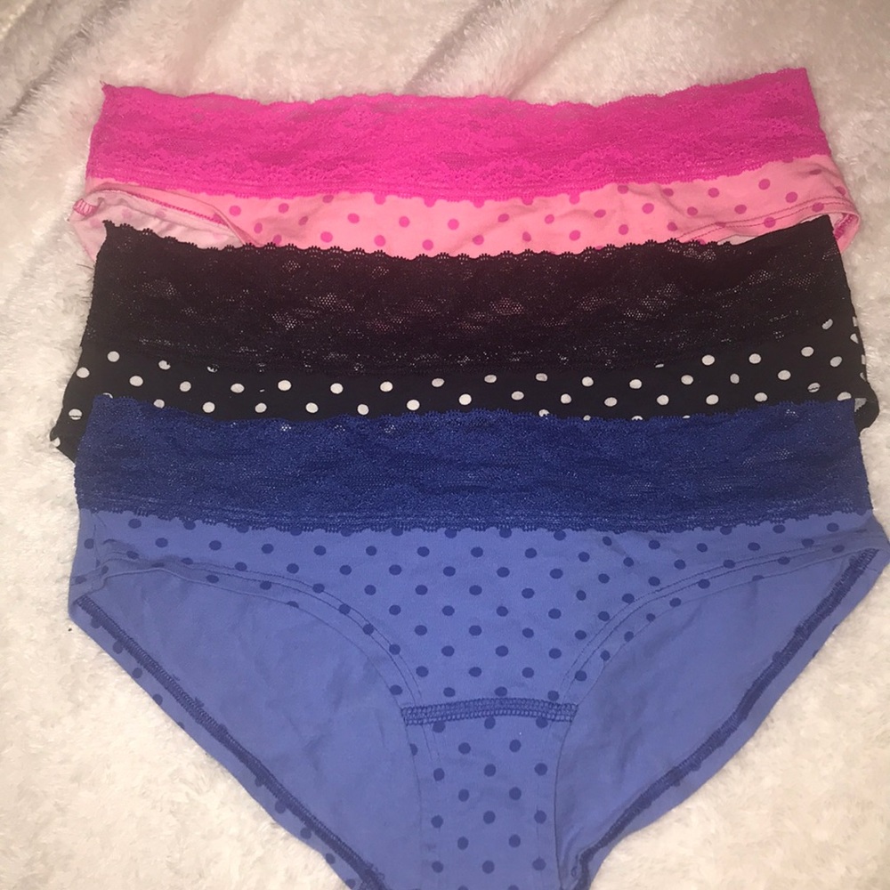 Set of 3 low-rise hip huggers